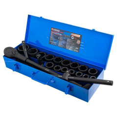 Zestaw nasadek udarowych 3/4" 17-50mm z grzechotką 21 el. 6-kątnych Forsage