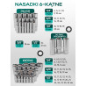 Zestaw 216 narzędzi 1/4" 1/2" 3/8" kluczy nasadek bity walizka Rockforce