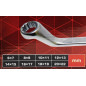 Zestaw 8 kluczy oczkowych odgiętych 6-22 mm 12-kątne stal CrV Forcekraft Zestaw 8 kluczy oczkowych odgiętych 6-22 mm 12-kątne stal CrV Forcekraft