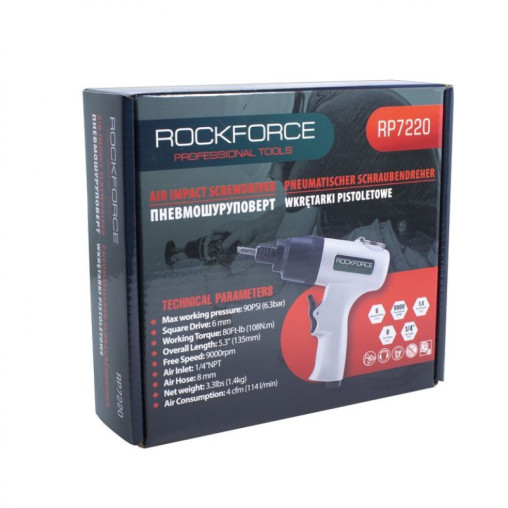 Wkrętarka pneumatyczna udarowa 1/4" Rockforce