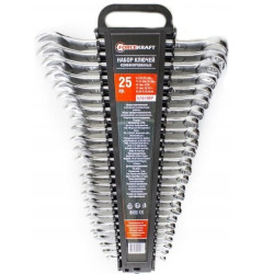 25 kluczy płasko-oczkowych 6-32 mm Zestaw klucze płasko-oczkowe Forcekraft