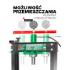Prasa Hydrauliczna warsztatowa 20T + pryzmy Pompa z manometrem Rockforce