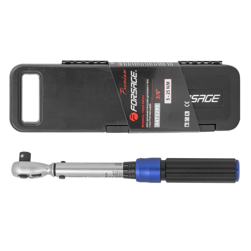 Klucz dynamometryczny z blokadą dwustronny 3/8'' 5-25 Nm Forsage