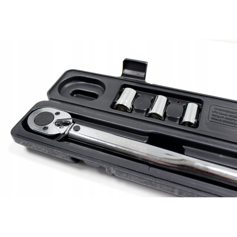 KLUCZ DYNAMOMETRYCZNY 1/2" 40-210Nm +NASADKI ROCKFORCE