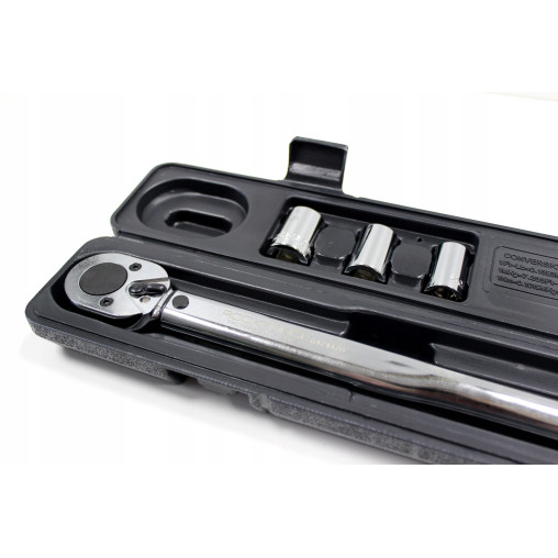 KLUCZ DYNAMOMETRYCZNY 1/2" 40-210Nm +NASADKI ROCKFORCE