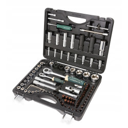 Zestaw narzędzi 1/4 1/2" 6-kąt. 94el. nasadki klucze bity Premium Rockforce