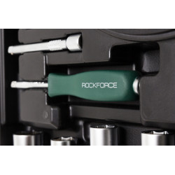 Zestaw narzędzi 1/4 1/2" 6-kąt. 94el. nasadki klucze bity Premium Rockforce