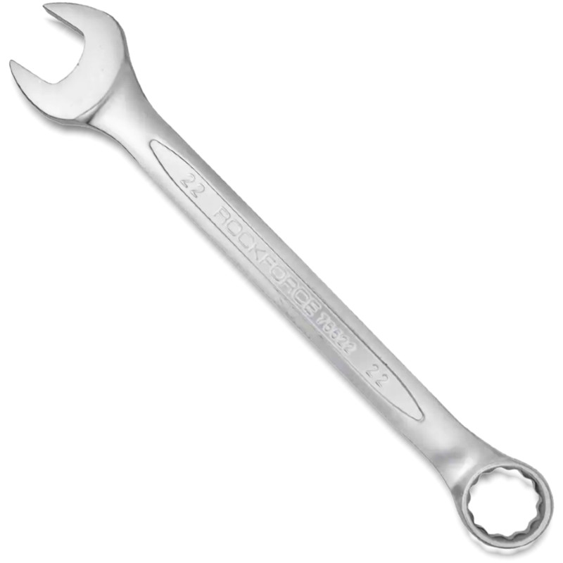 ROCKFORCE Klucz PŁASKO-OCZKOWY 22mm L-260mm Cr-V 12-kątny