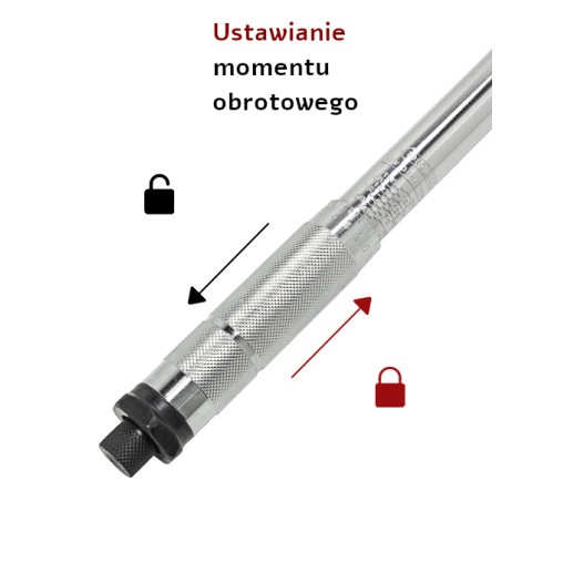 Klucz dynamometryczny z blokadą 1/2'' (28-210 Nm)