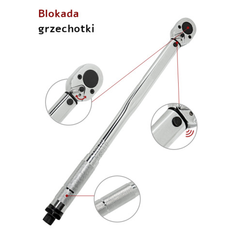 Klucz dynamometryczny z blokadą 1/2'' (28-210 Nm)