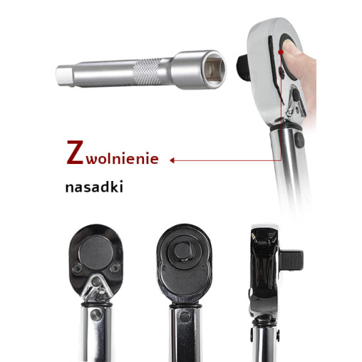 Klucz dynamometryczny z blokadą 1/2'' (28-210 Nm)