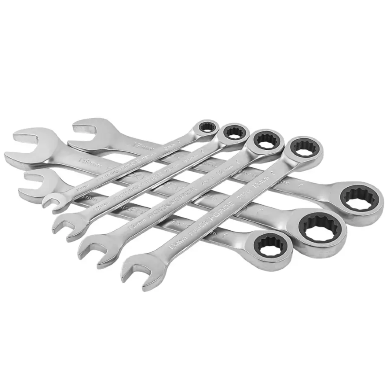 ROCKFORCE Zestaw kluczy płasko - oczkowych 7 elementów 8-19 mm KOMPLET
