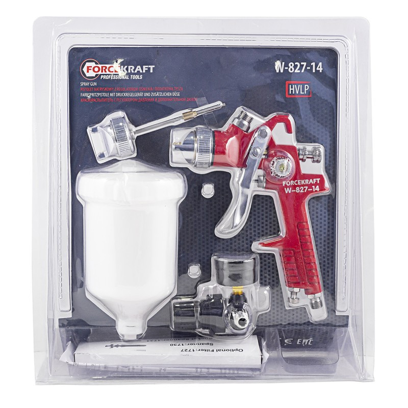 Pistolet lakierniczy do malowania 1/4" 1.4 mm + 1.7 mm regulacja ciśnienia