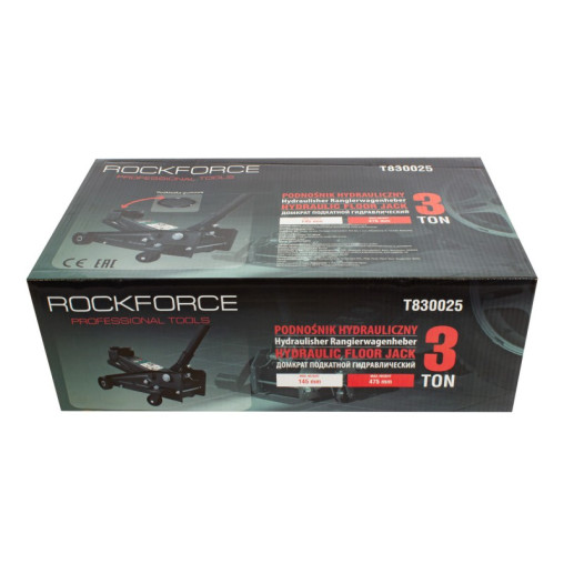 PODNOŚNIK HYDRAULICZNY ŻABA 3T LEWAREK Z GUMĄ 145-475 mm