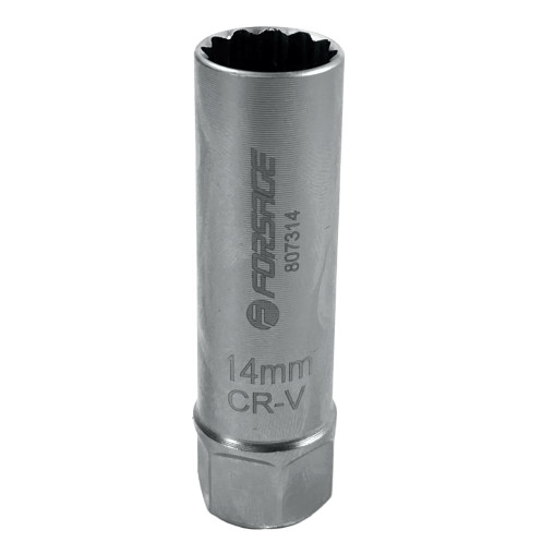 Nasadka świecowa do świec 14 mm 3/8" 12-kątna długa stal CrV Forsage