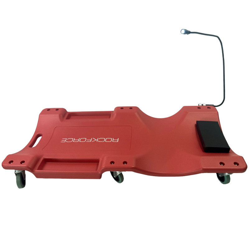 LEŻANKA WARSZTATOWA 6 KOŁOWA  ŁOŻYSKOWANE LATARKA