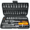 Zestaw nasadek 1/4" 4-14 mm bitonasadek 46el grzechotka klucze nasadowe CRV