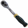 Grzechotka wzmocniona wygięta 1/2" 250mm 72 zęby gumowa rękojeść Rockforce