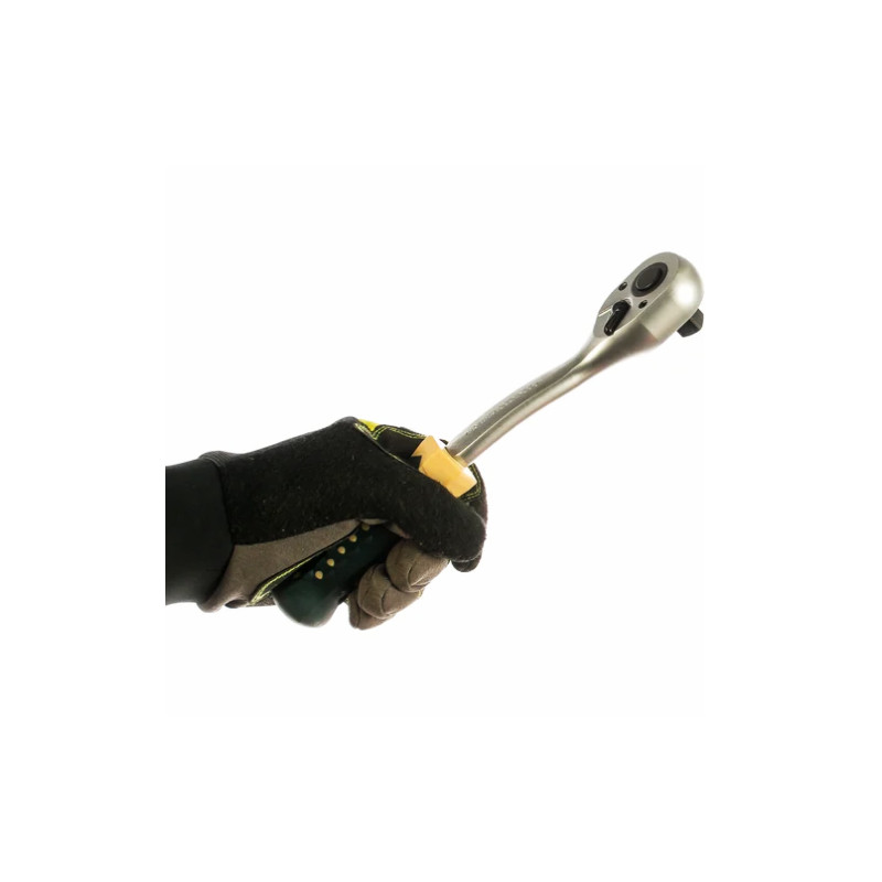 Grzechotka wzmocniona wygięta 1/2" 250mm 72 zęby gumowa rękojeść Rockforce