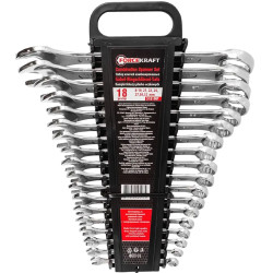 18 Kluczy Płasko-oczkowych 8-32 mm Zestaw klucze płasko-oczkowe Forcekraft