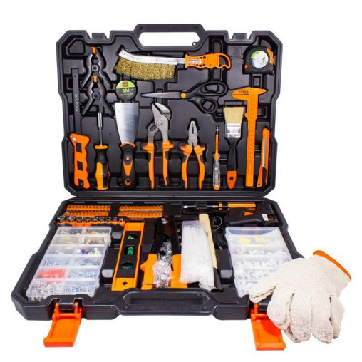 Zestaw narzędzi 1372 el 1/4" 5-13 mm nasadki bity młotek szczypce akcesoria