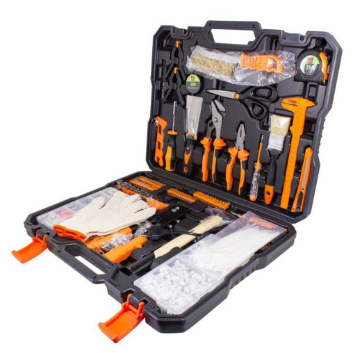 Zestaw narzędzi 1372 el 1/4" 5-13 mm nasadki bity młotek szczypce akcesoria