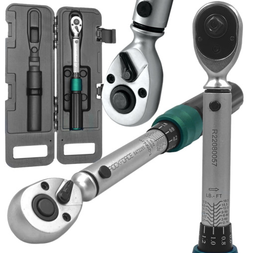 Klucz dynamometryczny z blokadą 1/4'' 1-25 Nm dwustronny Rockforce