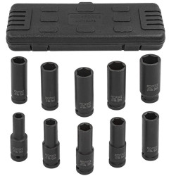 Zestaw nasadek udarowych długich 1/2" 10-24mm