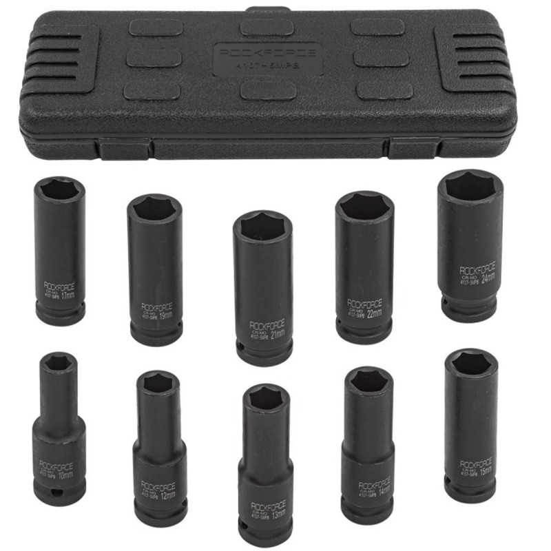 Zestaw nasadek udarowych długich 1/2" 10-24mm