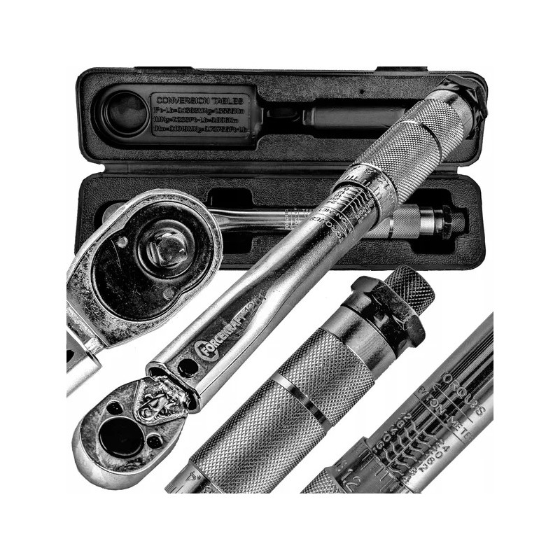 Klucz dynamometryczny 1/4" 2-24 Nm z blokadą walizka Forcekraft
