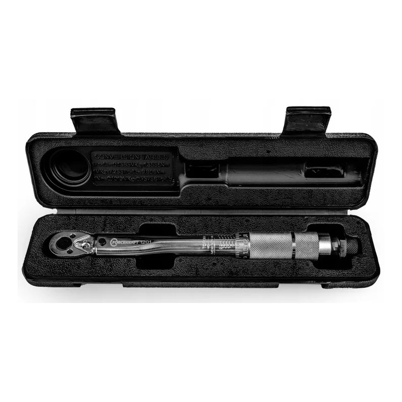 Klucz dynamometryczny 1/4" 2-24 Nm z blokadą walizka Forcekraft