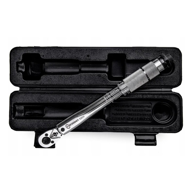 Klucz dynamometryczny 1/4" 2-24 Nm z blokadą walizka Forcekraft