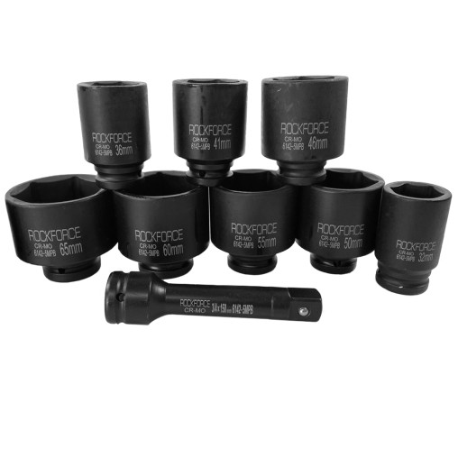 Zestaw nasadek udarowych 3/4 17-65mm 6-kątne 14el Nasadki udarowe Rockforce