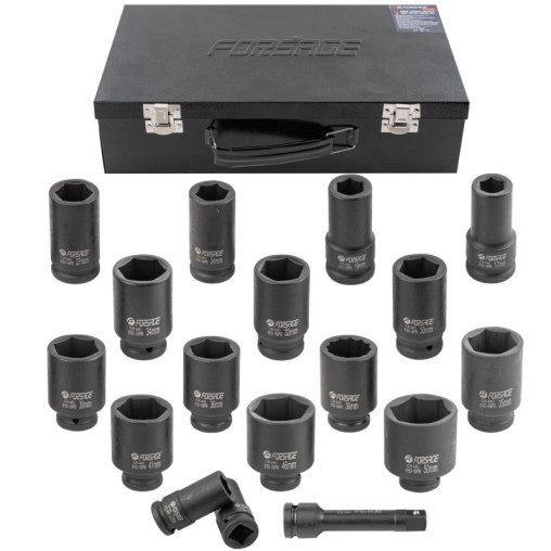 Zestaw nasadek udarowych długich 3/4" 17-50mm 6-kątne