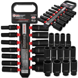 FORCKRAFT Zestaw NASADEK udarowych DŁUGICH 1/2" 10-32mm 13 ELEMENTÓW 6-kąt