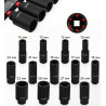 FORCKRAFT Zestaw NASADEK udarowych DŁUGICH 1/2" 10-32mm 13 ELEMENTÓW 6-kąt