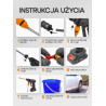 Myjka ciśnieniowa akumulatorowa 15bar 3tryby 21V do okien kostki Forcekraft
