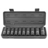 Zestaw 10 nasadek udarowych długich 1/2" 10-24mm 6-kątne walizka Forcekraft