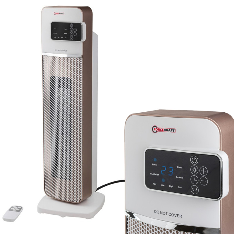 Grzejnik termowentylator kolumnowy ceramiczny 2000W 2 biegi / 4 tryby pilot