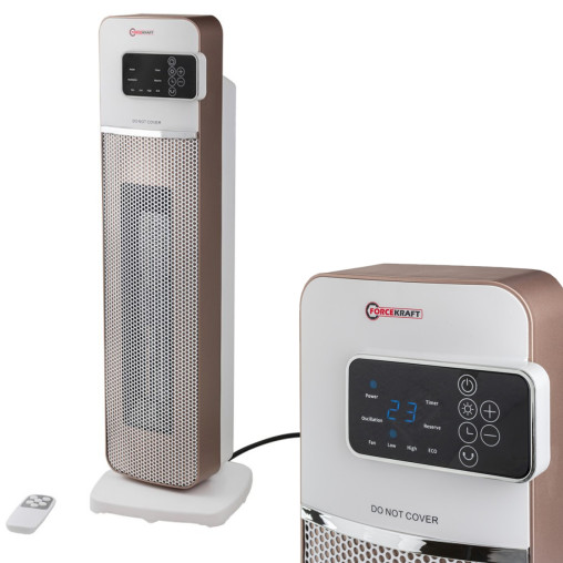 Grzejnik termowentylator kolumnowy ceramiczny 2000W 2 biegi / 4 tryby pilot