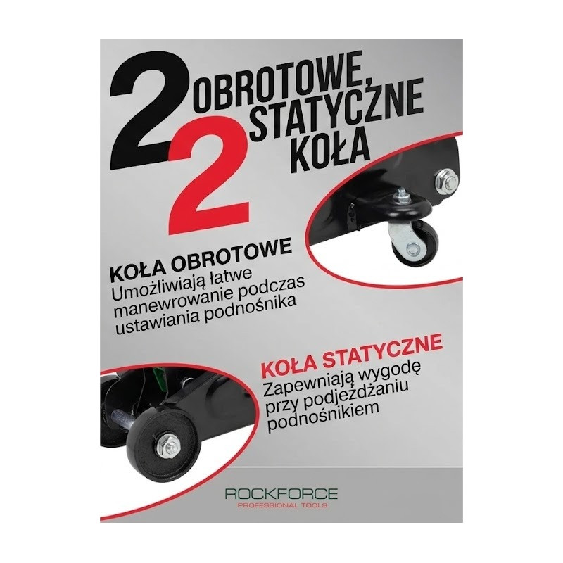 Podnośnik hydrauliczny samochodowy 2T 135-350 mm punktowy Żaba Rockforce