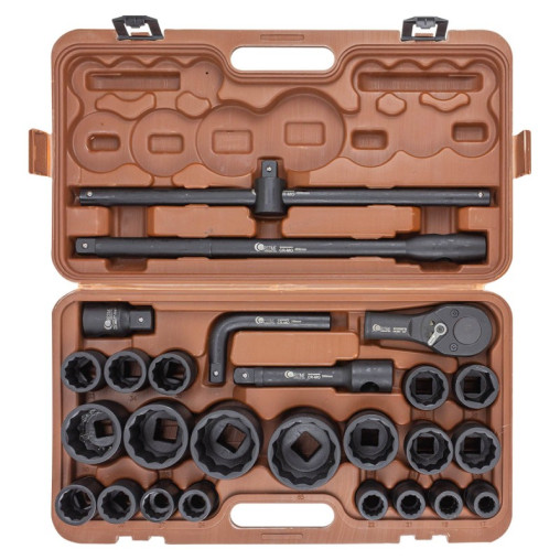 Zestaw nasadek udarowych 3/4" 12-kątne 17-65mm 26el walizka