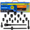 KLUCZE nasadki udarowe 3/4" 21el TIR Zestaw narzędzi 17-50mm 12-kątne