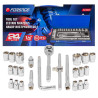 Zestaw kluczy nasadowych Grzechotka nasadki 1/2" 8-32mm 6kąt 24el Forsage