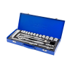 Zestaw kluczy nasadowych Grzechotka nasadki 1/2" 8-32mm 6kąt 24el Forsage