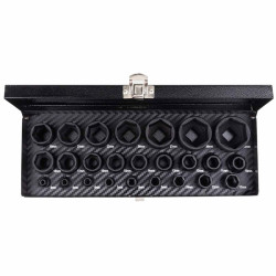 Zestaw nasadek udarowych nasadki 1/2" 1/4" 4-32mm 6-kątne 25 elem walizka