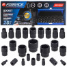Zestaw klucze nasadki udarowe 1/2" 1/4" 4-32mm 6-kątne 25el walizka