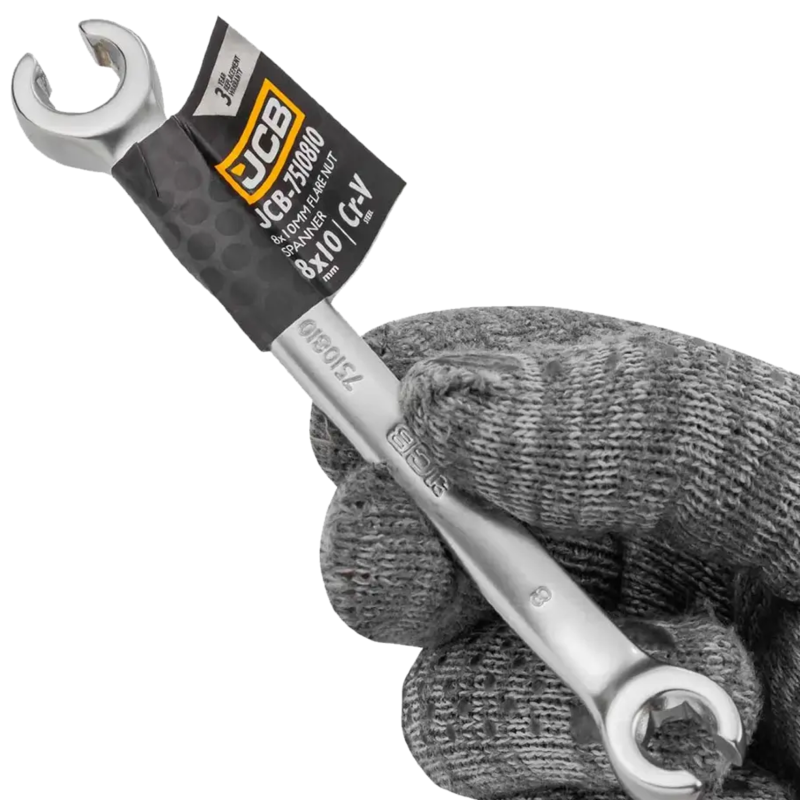JCB Klucz OCZKOWY rozcięty 8x10 mm 2-STRONNY Cr-V 6-KĄTNY