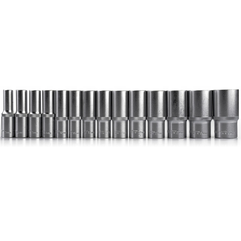 FORCEKRAFT Zestaw NASADEK głębokich 1/2" 6-kątnych 14 ELEMENTÓW + WALIZKA