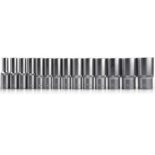 FORCEKRAFT Zestaw NASADEK głębokich 1/2" 6-kątnych 14 ELEMENTÓW + WALIZKA